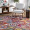 Nuloom Kindra Bohemian Circles Shag Area Rug 2ft 8in x 8ft OZXL02A-2808 - alternate 2